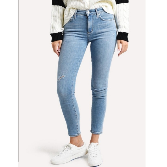 Agolde SOPHIE Midrise Distressed Ankle Skinny Jean - Picture 1 of 5
